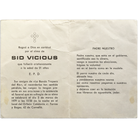 Concierto-Funeral Sid Vicious - "La Banda Trapera del Río". Cornellá (Barcelona), el día 3 de marzo de 1979