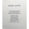 Paper Pools - David Hockney. Warehouse Gallery, London, February 6 to 28, 1979