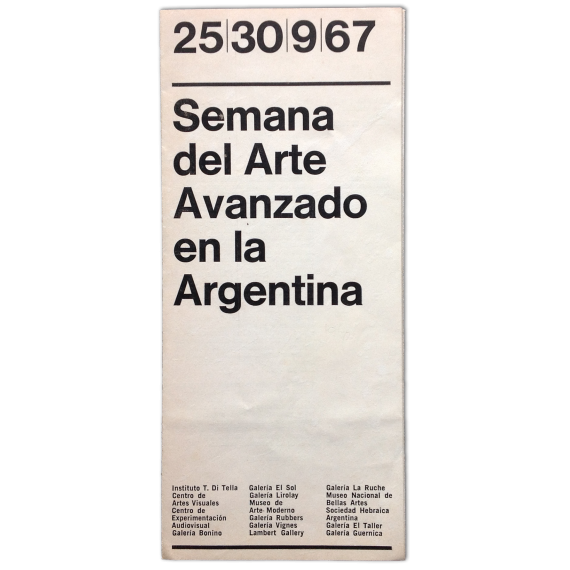 Semana del Arte Avanzado en la Argentina