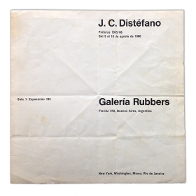 J. C. Distéfano. Pinturas 1965-66. Galería Rubbers, Buenos Aires, del 5 al 18 de agosto de 1966