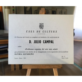 Julio Campal - "Problemas urgentes del arte más actual"