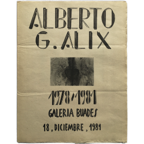 Alberto G. Alix. Galería Buades, Madrid, diciembre 1981