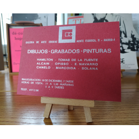 Dibujos - Grabados - Pinturas. Galería de arte Edurne, Madrid, diciembre