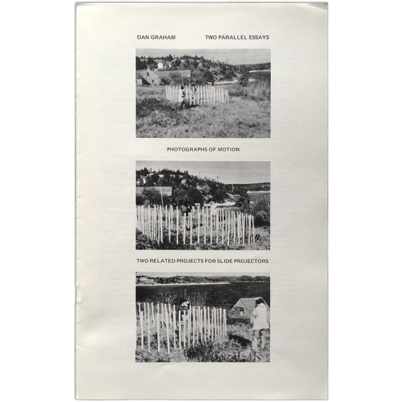 Two Parallel Essays: Photographs of Motion & Two Related Projects for Slide Projectors