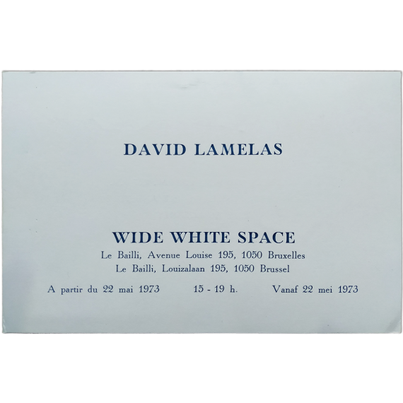 David Lamelas. Wide White Space, Bruxelles, à partir du 22 mai 1973 / Antwerp-Brussels (people and time), time as activity, 1969