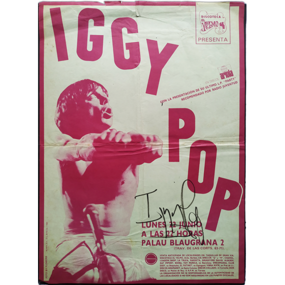 Iggy Pop. Palau Blaugrana, Barcelona, lunes 22 de junio de 1981