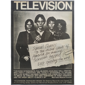 Television - Marquee Moon. Billboard, april 16, 1977