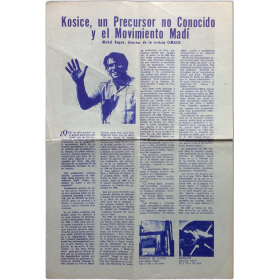 "Kosice, un precursor no conocido y el Movimiento Madí"