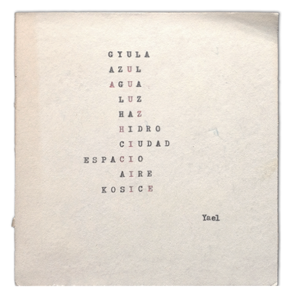 Gyula Kosice - Poema visual