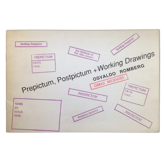 Osvaldo Romberg. Prepictum, Postpictum + Working Drawings. Obras Recientes. Julia Lublin, Buenos Aires, 4-22 de Octubre 1988