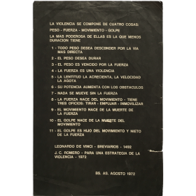 Juan Carlos Romero - Para una estrategia de la violencia - 1972