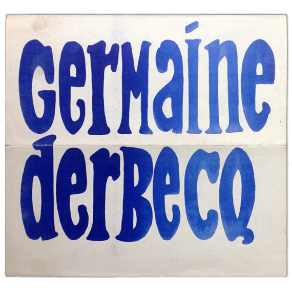 Germaine Derbecq - Múltiples. Galería del Mar, Mar del Plata, 19 de Febrero al 2 de marzo de 1971