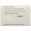 Juan Hidalgo (zaj) - "Pan". Buades, Madrid, 25 de noviembre 1977