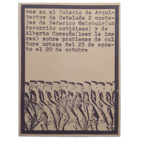 Federico Calabuig (Un recorrido cotidiano) y Alberto Corazón (Leer la imagen). Colegio de Arquitectos de Cataluña, [1972]