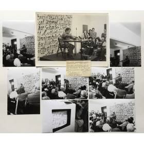 Conjunto de 8 fotografías del happening de John Cage en Colonia (1986)
