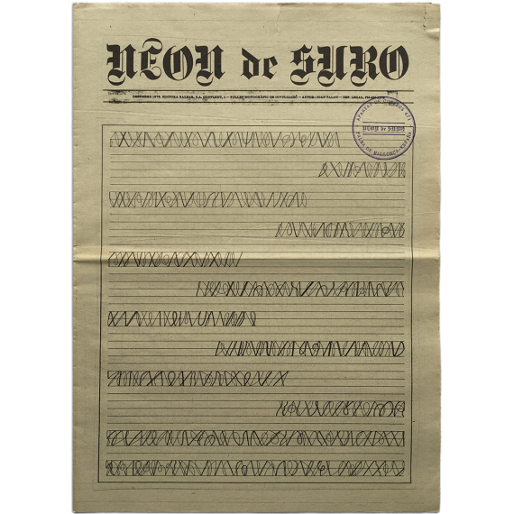 Neon de Suro. Fullet monogràfic de divulgació. Autor: Joan Palou. Desembre 1976