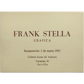 Frank Stella - Gráfica. Galería Juana de Aizpuru, Sevilla, marzo 1982