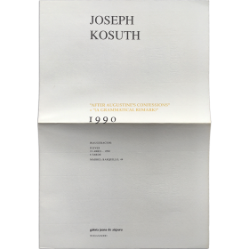 Joseph Kosuth - "After Augustine's Confessions" + "(A grammatical remark)"