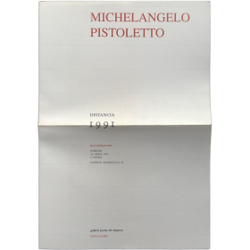 Michelangelo Pistoletto - Distancia. Galería Juana de Aizpuru, Madrid, abril 1991