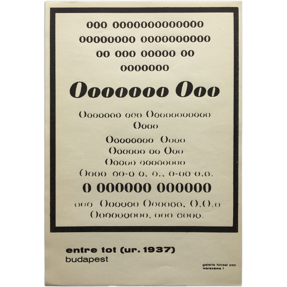 Endre Tót. Galeria Foksal, Warzawa, [1972]