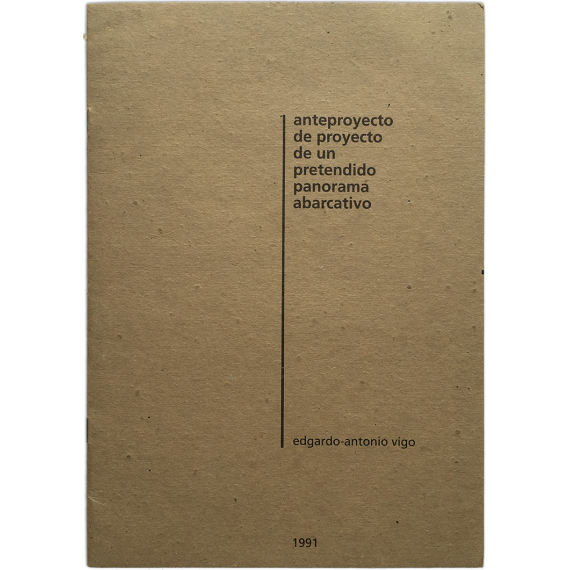 Anteproyecto de proyecto de un pretendido panorama abarcativo. Fundación San Telmo, Buenos Aires, agosto-septiembre 1991