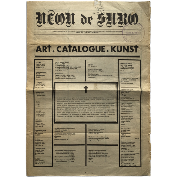 Neon de Suro. Fullet monogràfic de divulgació. Autor: Steva Terrades. Febrer 1978