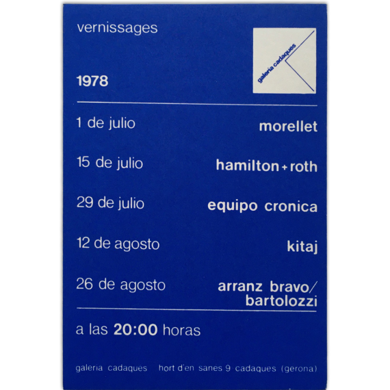 Galería Cadaqués - Vernissages 1978