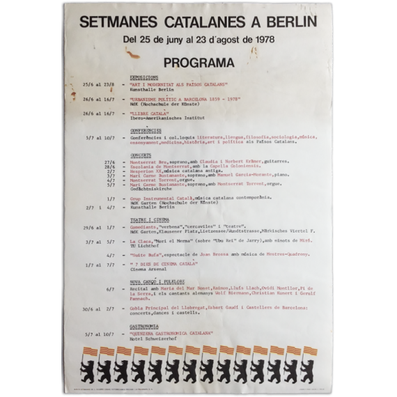 Setmanes catalanes a Berlin. Del 25 de juny al 23 d'agost de 1978