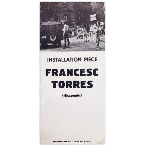 Francesc Torres - Installation Piece (Hiszpania). Galeria Akumulatory 2, Poznan, I-1976