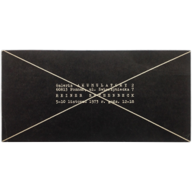 Reiner Ruthenbeck. Galeria Akumulatory 2, Poznan, XI-1973