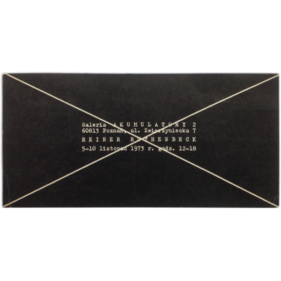Reiner Ruthenbeck. Galeria Akumulatory 2, Poznan, XI-1973