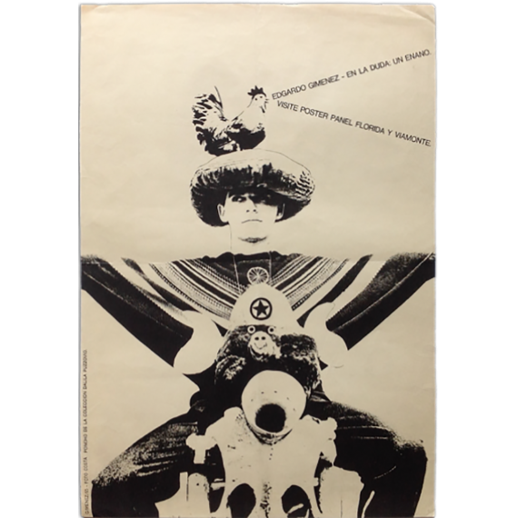 Edgardo Giménez - En la duda: un enano. Visite Poster Panel Florida y Viamonte, [Buenos Aires], 1965