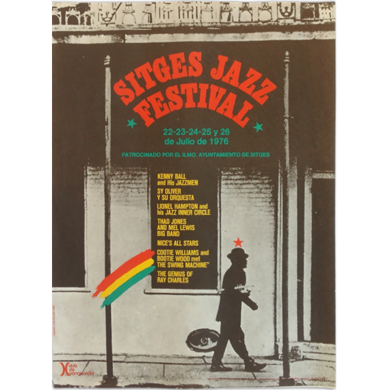 Sitges Jazz Festival. 22-23-24-25 y 26 de Julio de 1976. Patrocinado por el Ayuntamiento de Sitges