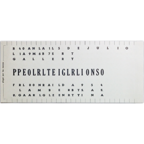 Pellegrino - Portillos. Investigación perceptual. Ronal Lambert Gallery, Buenos Aires, 4 al 15 de julio de 1967