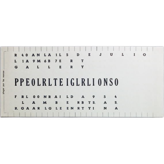 Pellegrino - Portillos. Investigación perceptual. Ronal Lambert Gallery, Buenos Aires, 4 al 15 de julio de 1967