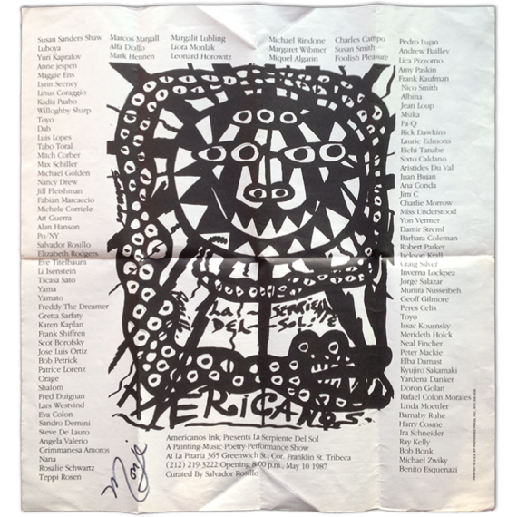 Americanos Ink, Presents La Serpiente del Sol. A Painting-Music-Poetry-Performance Show