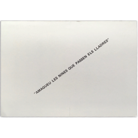 Àngels Ribé - "Amagueu les nines que passen els lladres". Galería G, Barcelona, 18 al 30 de octubre de 1977