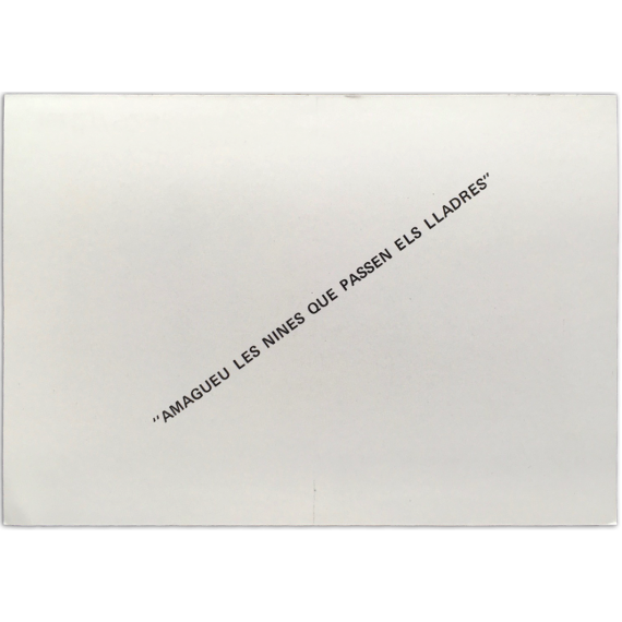 Àngels Ribé - "Amagueu les nines que passen els lladres". Galería G, Barcelona, 18 al 30 de octubre de 1977