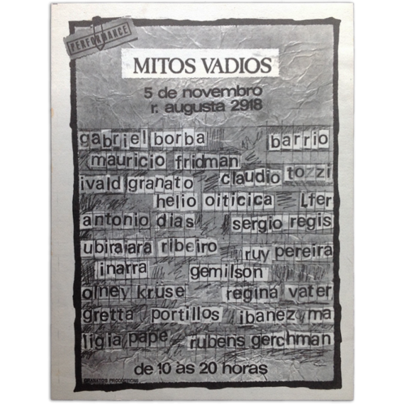 Mitos vadios - Performance. [Sao Paulo], Rua Augusta 2918, 5 de novembro [1978]