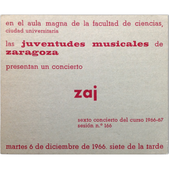Concierto zaj. Diciembre, 1966