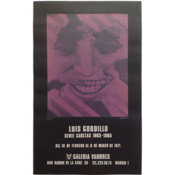 Luis Gordillo. Serie Cabezas 1963-1965. Galería Vandrés, Madrid, del 16 de febrero al 6 de marzo de 1971