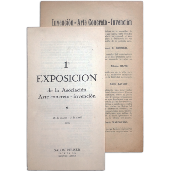 1ª Exposición de la Asociación Arte Concreto - Invención. Salón Peuser, Buenos Aires, 18 de marzo - 3 de abril, 1946
