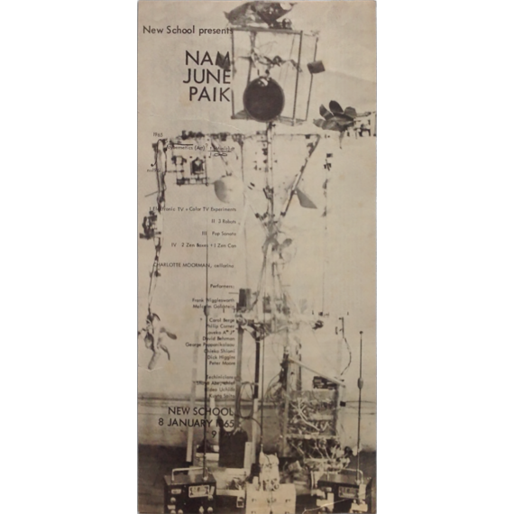 New School Presents Nam June Paik - "Cybernetics Art and Music". New School, [New York], 8 January 1965