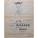 Prochaine conférence, L'abbé Picasso parlera du peintre Morel. Amphitheâtrhe de La Sorbonne, [Paris], [1946]