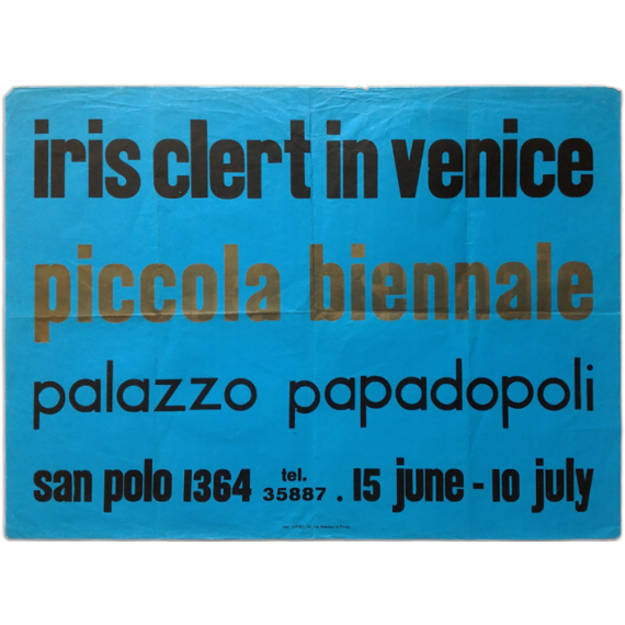Iris Clert in Venice. Piccola Biennale. Palazzo Papadopoli, 15 june - 10 july