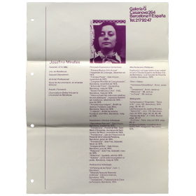 Josefina Miralles. Galería G, Barcelona, juny - juliol 1977