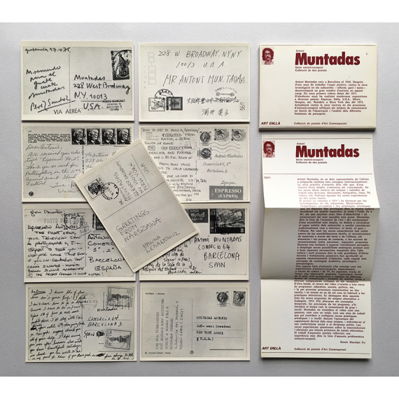 Antoni Muntadas. Sèrie emisió-recepció. Col·lecció de deu postals