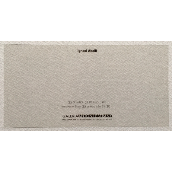 Ignasi Aballí. Galería Antoni Estrany, Barcelona, 25 de maig - 21 juliol 1995