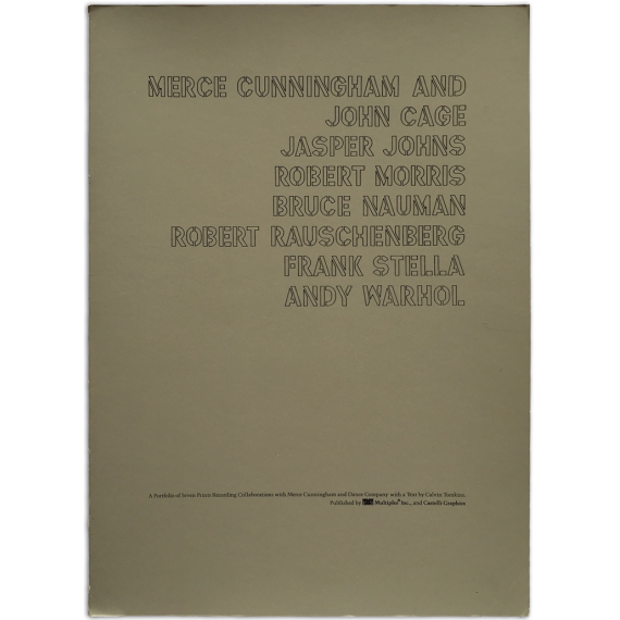 A Portfolio of Seven Prints Recording Collaborations with Merce Cunningham and Dance Company with a Text by Calvin Tomkins