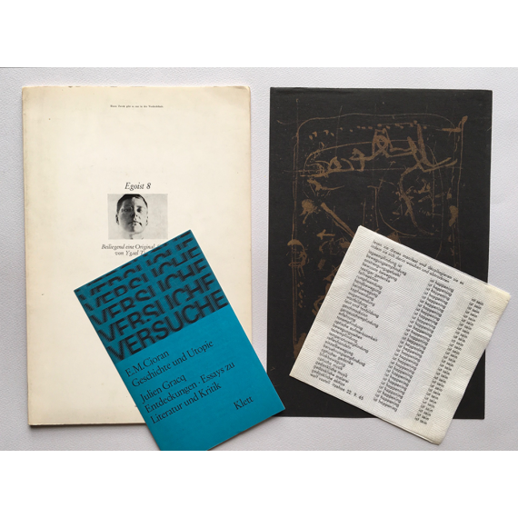 Egoist 8 - Herbst 1965 (Kleine Egoist-Künstler Monographic Nr. 8). Beiliegend eine Original-Graphik von Ygael Igael Tumarkin